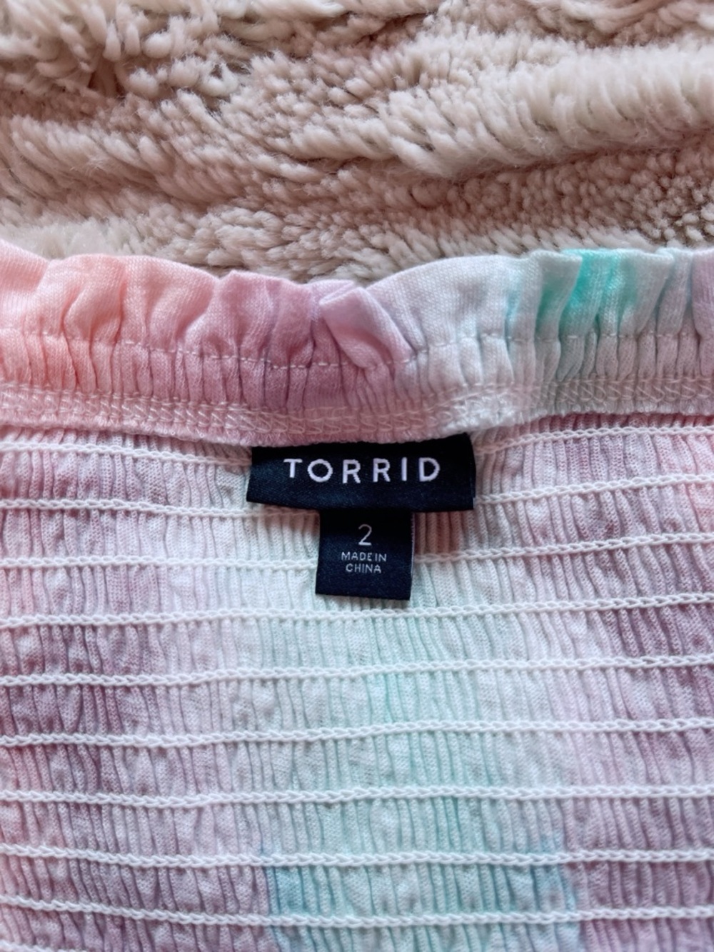 Torrid Tie Dye Babydoll Cold Shouldet Top 💕 - Picture 6 of 11